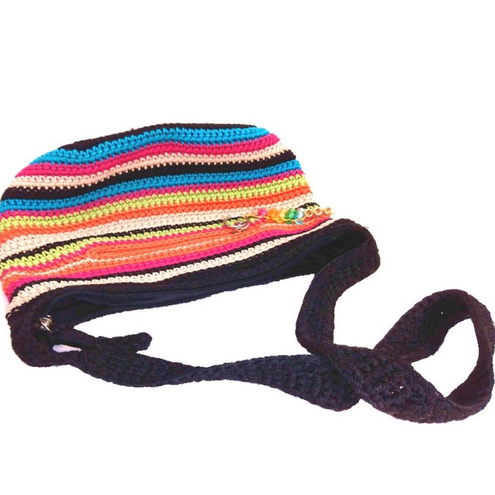 The SAK Purse Knit Rainbow Striped Multi-Color